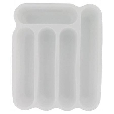 STERILITE CORPORATION Sterilite White 5 Compartment Cutlery Tray 15748006 15748006